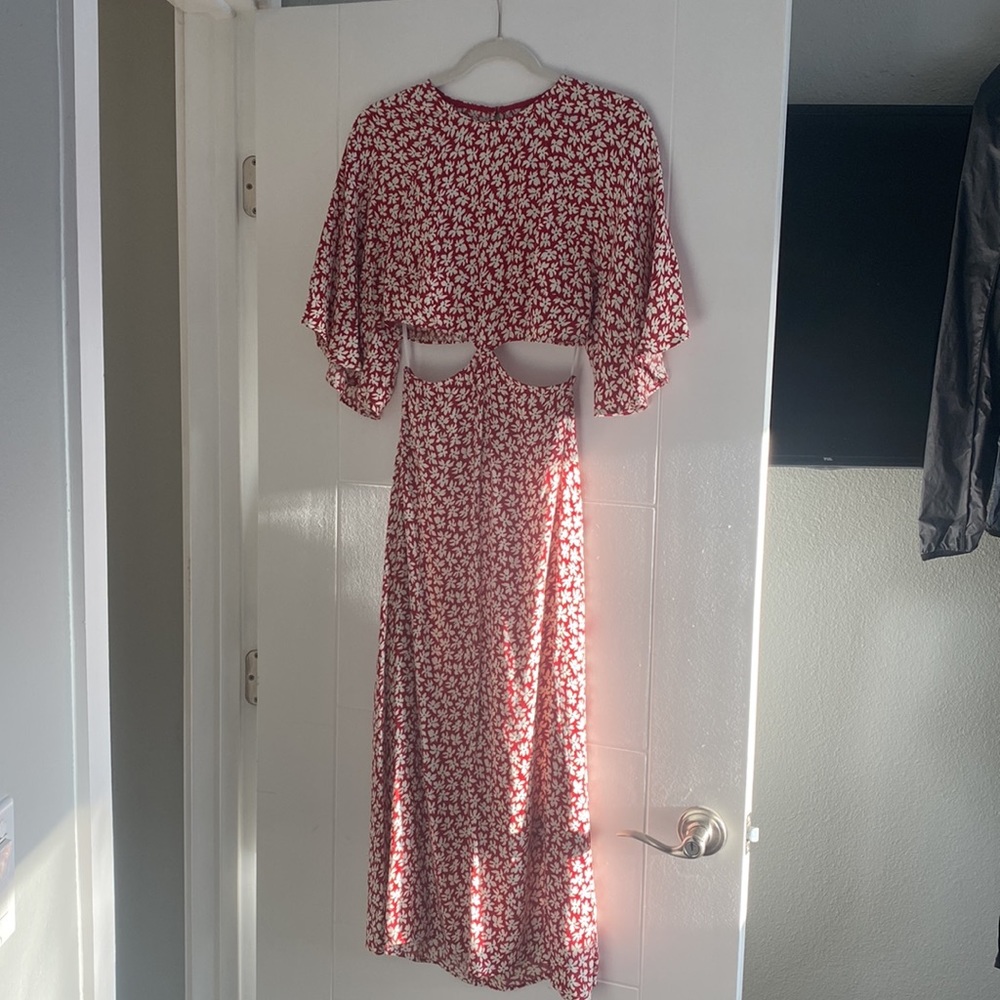 Reformation Red Floral Dress - Picture 2 of 6